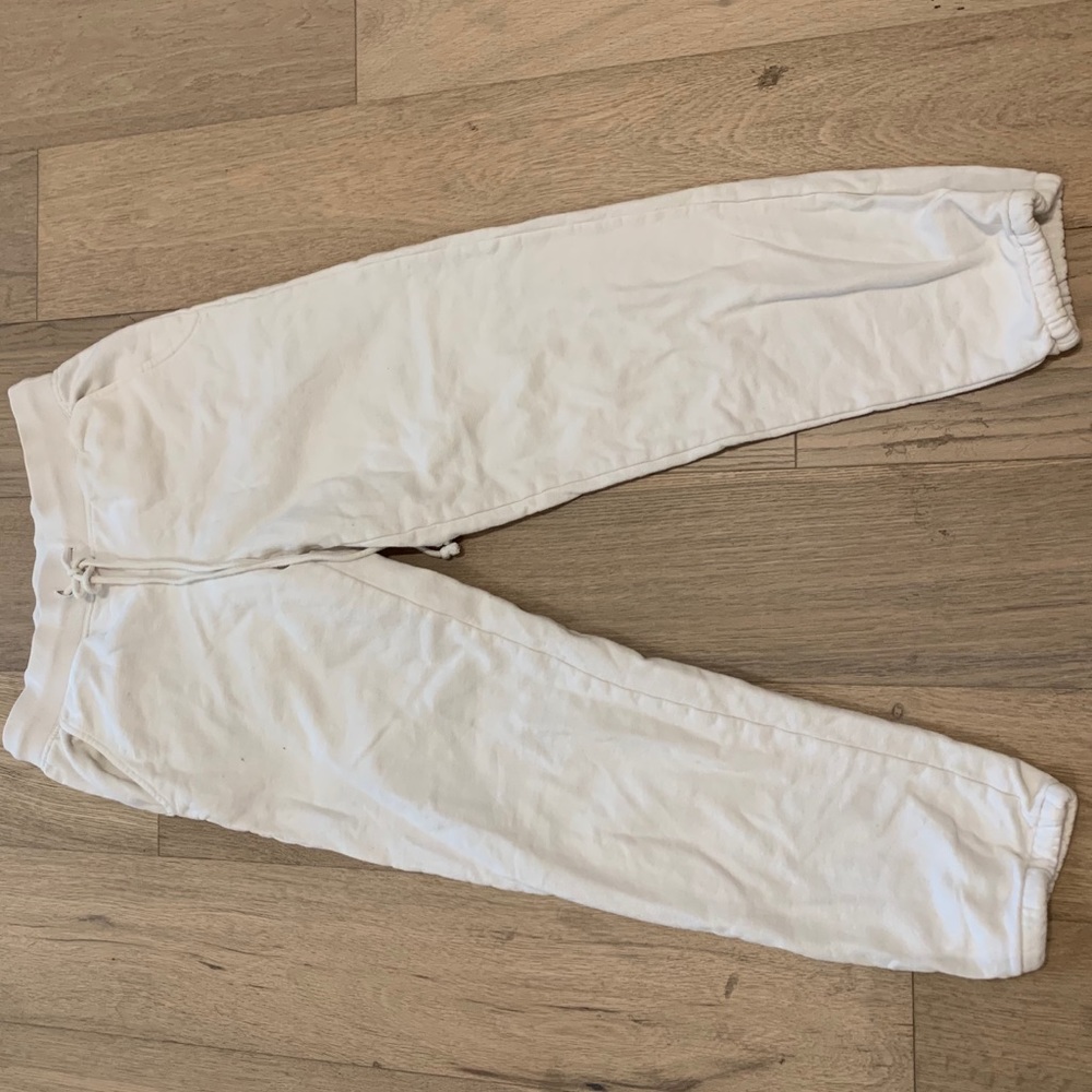 Velvet White Sweatpants